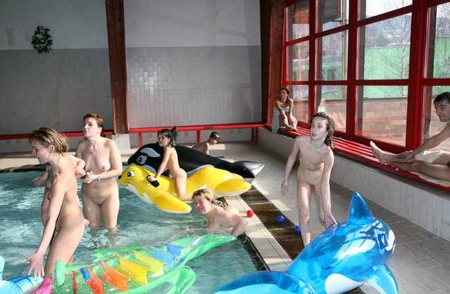 The hotel has adult and young nudists photos
